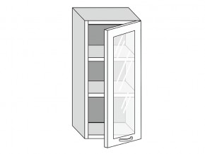 19.40.3 Шкаф настенный (h=913) на 400мм с 1-ой стекл. дверцей в Туринске - turinsk.magazinmebel.ru | фото