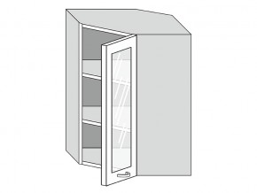 19.60.3у Шкаф настенный (h=913) угловой на 600мм со стекл. дверцей в Туринске - turinsk.magazinmebel.ru | фото