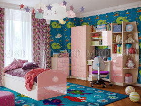 Детская комната Юниор-2 Розовый металлик в Туринске - turinsk.magazinmebel.ru | фото