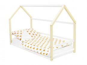 Детская кровать-домик Монтессори Svogen бежево-белый в Туринске - turinsk.magazinmebel.ru | фото
