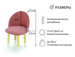Детский мягкий стул Stumpa пудровый в Туринске - turinsk.magazinmebel.ru | фото - изображение 2