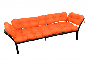 Диван Дачный с подлокотниками оранжевая подушка в Туринске - turinsk.magazinmebel.ru | фото