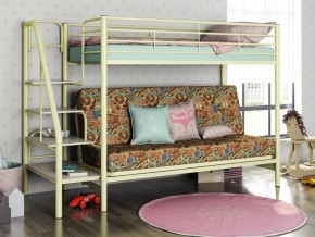 Двухъярусная кровать с диваном Мадлен 3 Слоновая кость-марки в Туринске - turinsk.magazinmebel.ru | фото - изображение 1