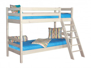 Двухъярусная кровать Соня вариант 10 с наклонной лестницей белая в Туринске - turinsk.magazinmebel.ru | фото - изображение 2
