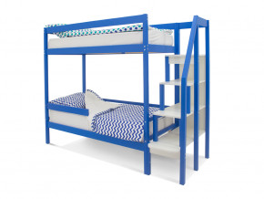 Двухъярусная кровать Svogen с бортиком синий в Туринске - turinsk.magazinmebel.ru | фото