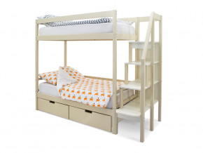 Двухъярусная кровать Svogen с ящиками бежевый в Туринске - turinsk.magazinmebel.ru | фото