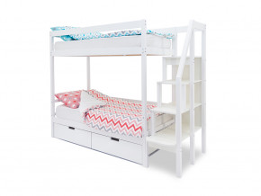 Двухъярусная кровать Svogen с ящиками белый в Туринске - turinsk.magazinmebel.ru | фото - изображение 1