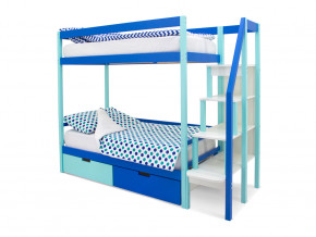 Двухъярусная кровать Svogen с ящиками мятно-синий в Туринске - turinsk.magazinmebel.ru | фото