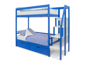 Двухъярусная кровать Svogen с ящиками синий в Туринске - turinsk.magazinmebel.ru | фото - изображение 1