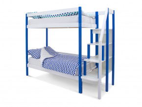 Двухъярусная кровать Svogen сине-белый в Туринске - turinsk.magazinmebel.ru | фото - изображение 1
