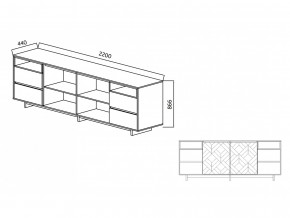 Комодино Moderno-2200 Ф2 в Туринске - turinsk.magazinmebel.ru | фото - изображение 4