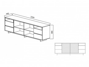 Комодино Moderno-2200 Ф4 в Туринске - turinsk.magazinmebel.ru | фото - изображение 4