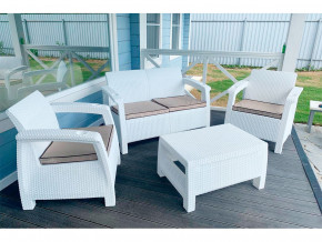 Комплект уличной мебели Yalta Terrace Set белый в Туринске - turinsk.magazinmebel.ru | фото