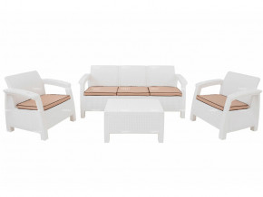 Комплект уличной мебели Yalta Terrace Triple Set белый в Туринске - turinsk.magazinmebel.ru | фото