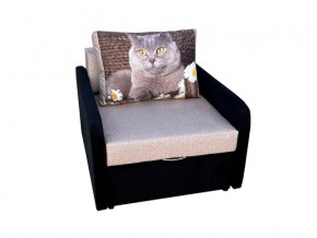 Кресло кровать Канзасик с подлокотниками кот с ромашками-2 в Туринске - turinsk.magazinmebel.ru | фото