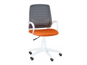 Кресло оператора Ирис white стандарт черный/оранжевый в Туринске - turinsk.magazinmebel.ru | фото