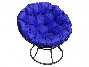 Кресло Папасан без ротанга синяя подушка в Туринске - turinsk.magazinmebel.ru | фото
