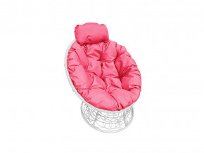 Кресло Папасан мини с ротангом розовая подушка в Туринске - turinsk.magazinmebel.ru | фото