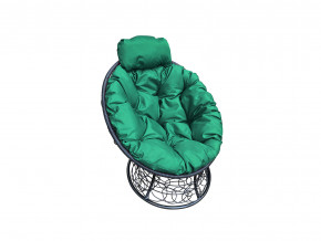 Кресло Папасан мини с ротангом зелёная подушка в Туринске - turinsk.magazinmebel.ru | фото