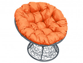 Кресло Папасан с ротангом оранжевая подушка в Туринске - turinsk.magazinmebel.ru | фото