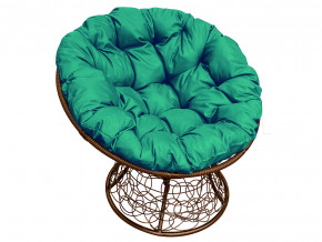Кресло Папасан с ротангом зелёная подушка в Туринске - turinsk.magazinmebel.ru | фото