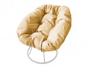 Кресло Пончик без ротанга бежевая подушка в Туринске - turinsk.magazinmebel.ru | фото