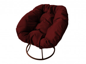 Кресло Пончик без ротанга бордовая подушка в Туринске - turinsk.magazinmebel.ru | фото - изображение 1