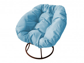 Кресло Пончик без ротанга голубая подушка в Туринске - turinsk.magazinmebel.ru | фото