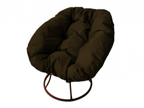Кресло Пончик без ротанга коричневая подушка в Туринске - turinsk.magazinmebel.ru | фото