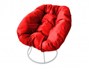 Кресло Пончик без ротанга красная подушка в Туринске - turinsk.magazinmebel.ru | фото
