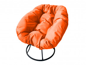 Кресло Пончик без ротанга оранжевая подушка в Туринске - turinsk.magazinmebel.ru | фото