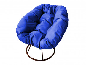 Кресло Пончик без ротанга синяя подушка в Туринске - turinsk.magazinmebel.ru | фото