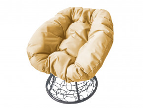 Кресло Пончик с ротангом бежевая подушка в Туринске - turinsk.magazinmebel.ru | фото