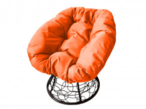 Кресло Пончик с ротангом оранжевая подушка в Туринске - turinsk.magazinmebel.ru | фото - изображение 1