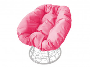 Кресло Пончик с ротангом розовая подушка в Туринске - turinsk.magazinmebel.ru | фото