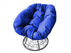 Кресло Пончик с ротангом синяя подушка в Туринске - turinsk.magazinmebel.ru | фото - изображение 1