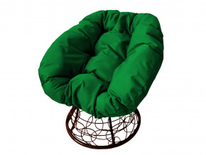 Кресло Пончик с ротангом зелёная подушка в Туринске - turinsk.magazinmebel.ru | фото