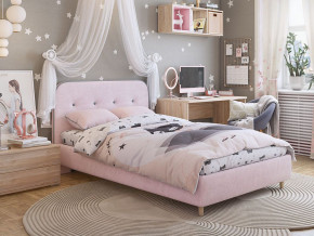 Кровать 1200 Лео велюр нежно-розовый в Туринске - turinsk.magazinmebel.ru | фото - изображение 4