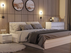Кровать 1400 Челси Белый глянец в Туринске - turinsk.magazinmebel.ru | фото - изображение 2