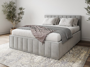 Кровать 1400 Лана серый велюр в Туринске - turinsk.magazinmebel.ru | фото - изображение 1