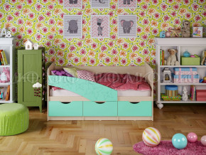 Кровать Бабочки 1600 Бирюза матовая в Туринске - turinsk.magazinmebel.ru | фото - изображение 1