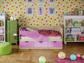 Кровать Бабочки 1600 Сиреневый металлик в Туринске - turinsk.magazinmebel.ru | фото