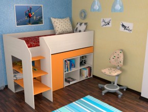 Кровать чердак Теремок 2 Оранжевый в Туринске - turinsk.magazinmebel.ru | фото
