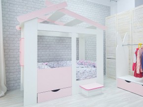 Кровать детская Теремок без ящика розовая в Туринске - turinsk.magazinmebel.ru | фото - изображение 2
