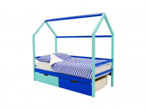 Кровать-домик Svogen с ящиками мятно-синий в Туринске - turinsk.magazinmebel.ru | фото