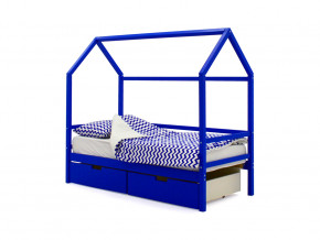 Кровать-домик Svogen с ящиками синий в Туринске - turinsk.magazinmebel.ru | фото