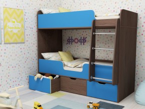 Кровать двухъярусная Малыш двойняшка бодега-голубой в Туринске - turinsk.magazinmebel.ru | фото