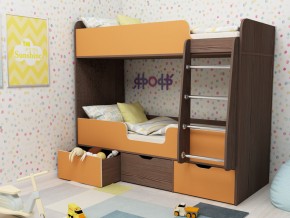 Кровать двухъярусная Малыш двойняшка бодега-оранжевый в Туринске - turinsk.magazinmebel.ru | фото