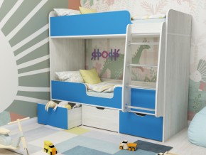 Кровать двухъярусная Малыш двойняшка винтерберг-голубой в Туринске - turinsk.magazinmebel.ru | фото - изображение 1