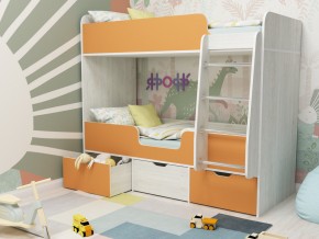 Кровать двухъярусная Малыш двойняшка винтерберг-оранжевый в Туринске - turinsk.magazinmebel.ru | фото - изображение 1